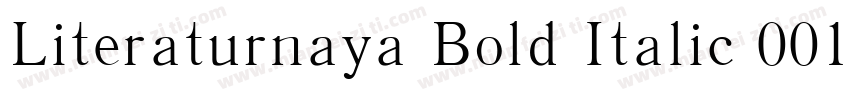 Literaturnaya Bold Italic 001.001字体转换